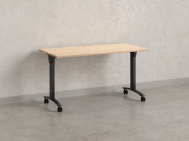 Стол складной, мобильный 1200x600x750 RM011-12x6 Вяз Швейцарский светлый/Черный