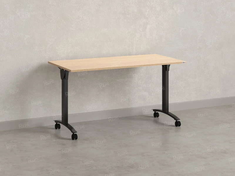 Стол складной, мобильный 1200x600x750 RM011-12x6 Вяз Швейцарский светлый/Черный