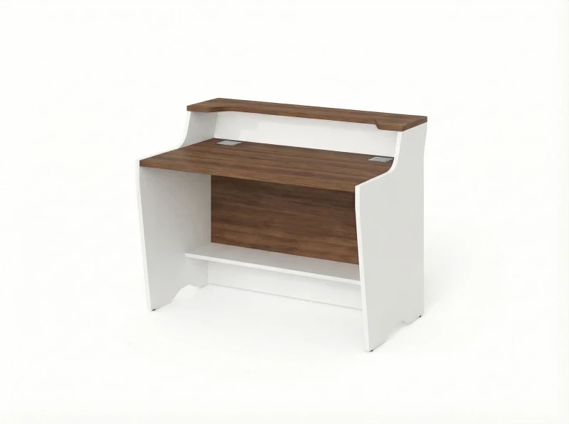 BRL RB081-140х75 Модуль прямой с вырезом, низкий 1400х748х960 Орех Вармия/Белый