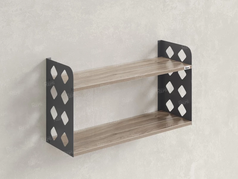 Полка настенная 900x300x500 RM192-90x30 Дуб Маувелла/Серый