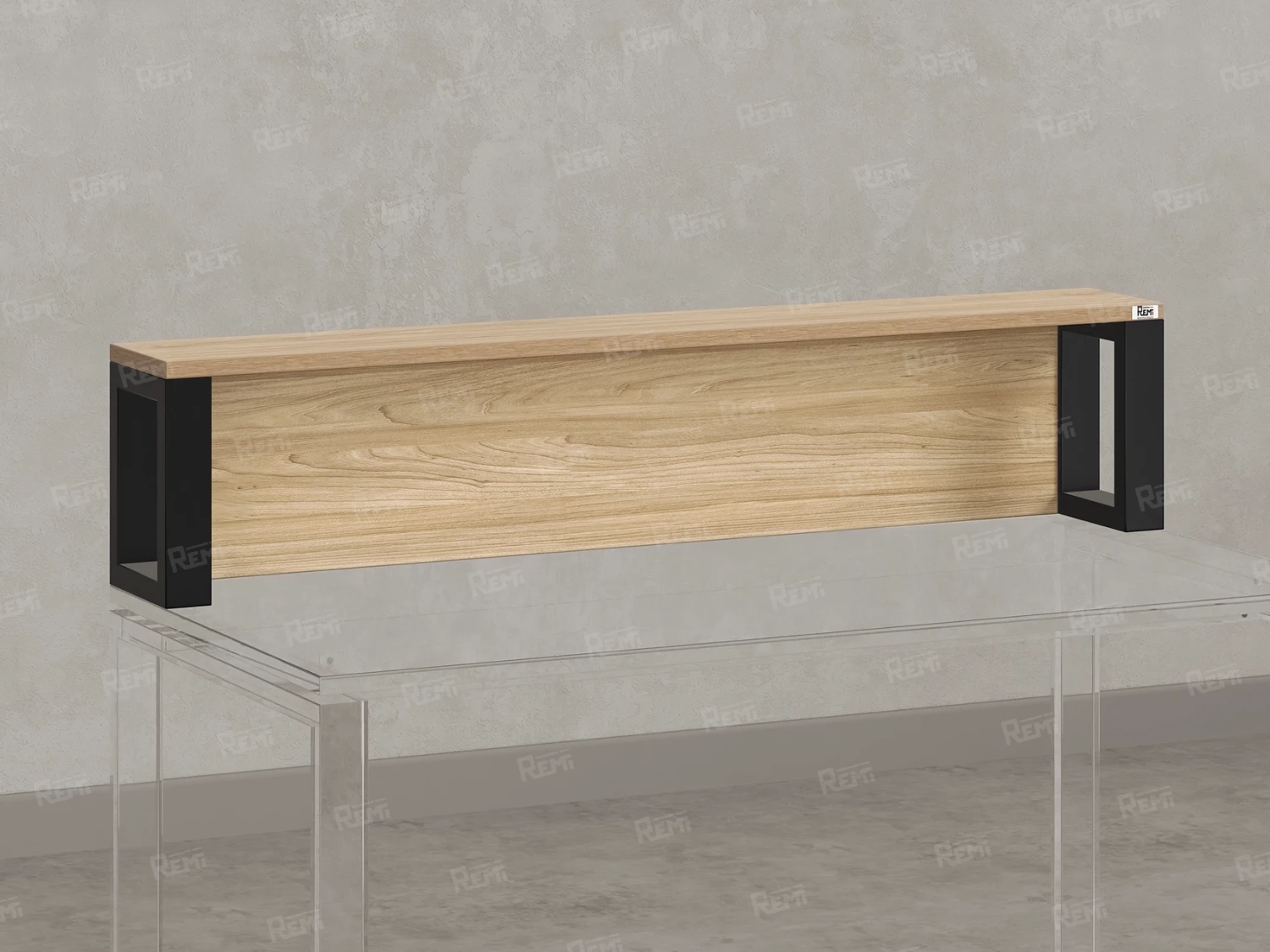 Надстройка для стола 800x200x300 RM208-80x40 Вяз Швейцарский Светлый/Черный