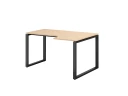Стол угловой, О-опора, правый 1800x600/900x750, RM054-18x6-9 Вяз Швейцарский светлый/Черный