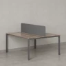 Бенч-система, 2 рабочих места, с одним тканевым экраном 1800x1400x750 RM165-1-18x14 Дуб Маувелла/Серый