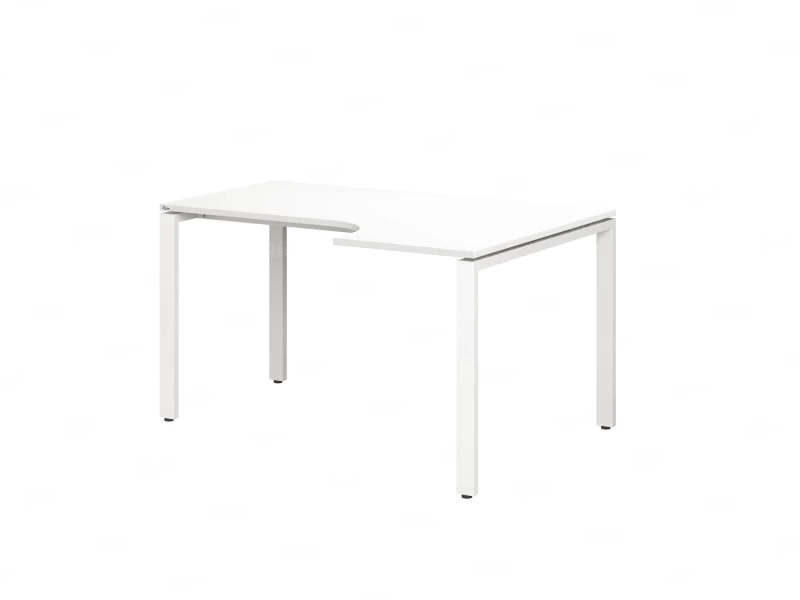 Стол угловой, П-опора, правый 1800x900/1200x750, RM052-18x9-12 Белый/Белый