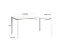 Стол угловой, П-опора, правый 1800x900/1200x750, RM052-18x9-12 Белый/Белый