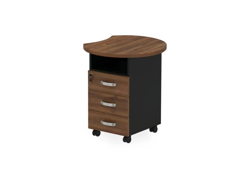 BRL RB087-64х70R Тумба приставная правая 640х700х740 Орех Вармия/Черный