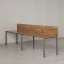 Бенч-система в 1 ряд, 2 рабочих места 2 ЛДСП экранов 3200x700x750 RM167-4-32x7 Дуб Юстус/Серый