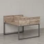 Бенч-система, 2 рабочих места, 5 ЛДСП экранов 1200x1200x750 RM169-4-12x12 Дуб Маувелла/Серый