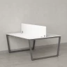 Бенч-система, 2 рабочих места, с одним экраном ЛДСП 1400x1400x750 RM172-2-14x14 Белый/Серый