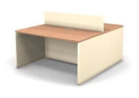 Двусторонний бенч RAC009 на 2 места, с экраном, без заглушек 140x160x73,5см Акация Шеффилд/Кашемир, Серия Аккорд / Accord. Серия Аккорд / Accord. Серия Аккорд / Accord