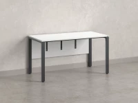 Стол прямой на П-образных опорах, экран ЛДСП 1400x600x750 RM005-14x6 Белый/Серый