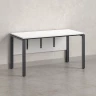 Стол прямой, П-опоры, экран ЛДСП,парящая стол-ца 1200x600x750 RM007-12x6 Белый/Серый