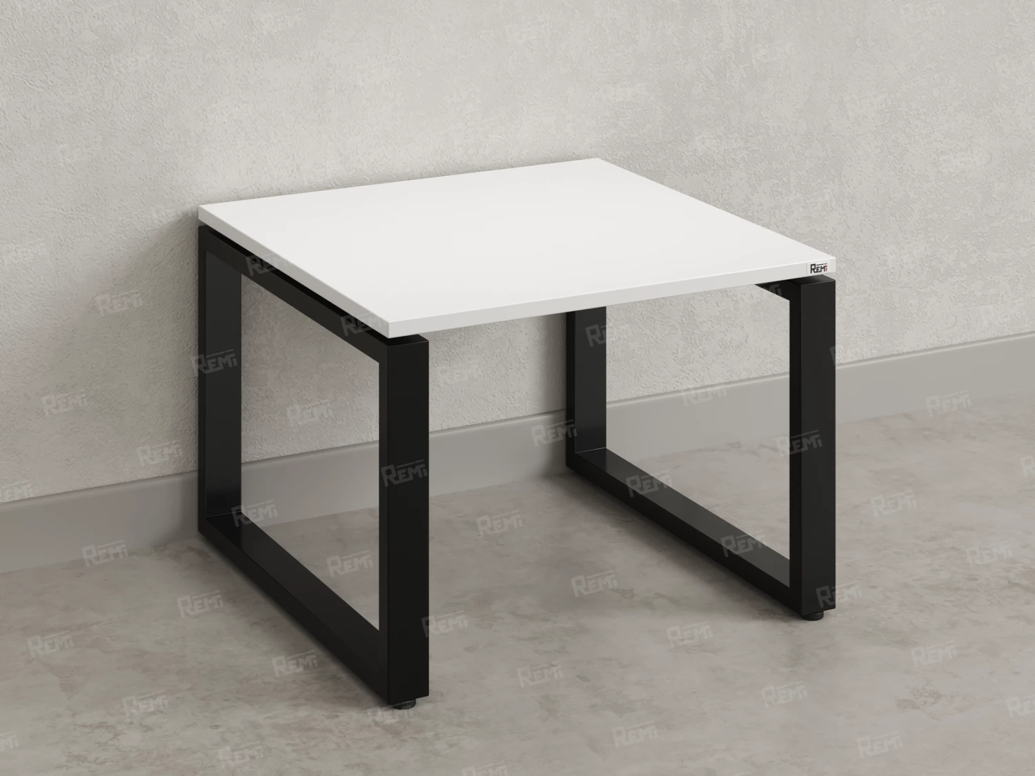 Журнальный стол с полкой 1100x700x550 RM182-11x7 Белый/Черный
