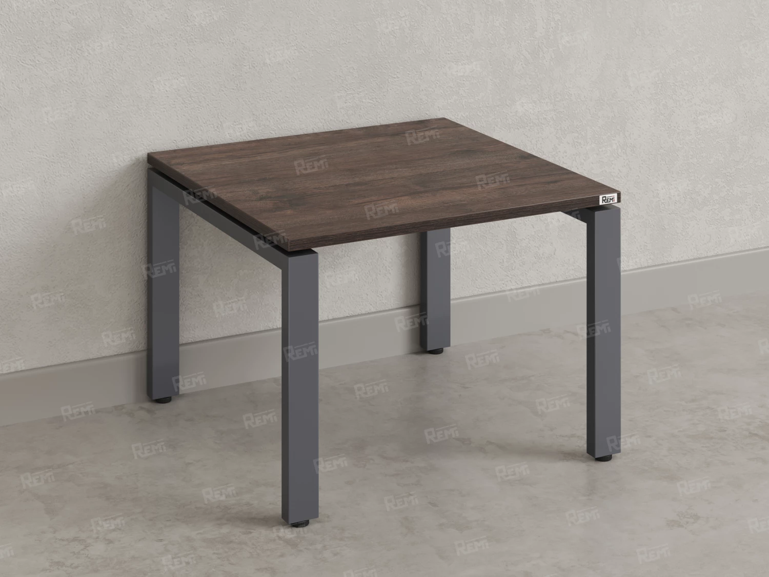 Журнальный стол с полкой 1200x800x550 RM183-12x8 Дуб Апрельский шоколад/Серый