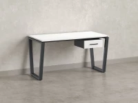 Стол прямой с подвесной тумбой, U-опора 2000x700x750 RM034-20x7 Белый/Серый