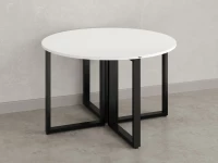 Круглый стол на О-образных опорах 1400x1400x750 RM187-14x14 Белый/Черный
