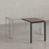 Брифинг прямой, с парящей столешнецей, на П-образном каркасе 1100x600x750 RM070-11x6 Дуб Апрельский шоколад/Серый