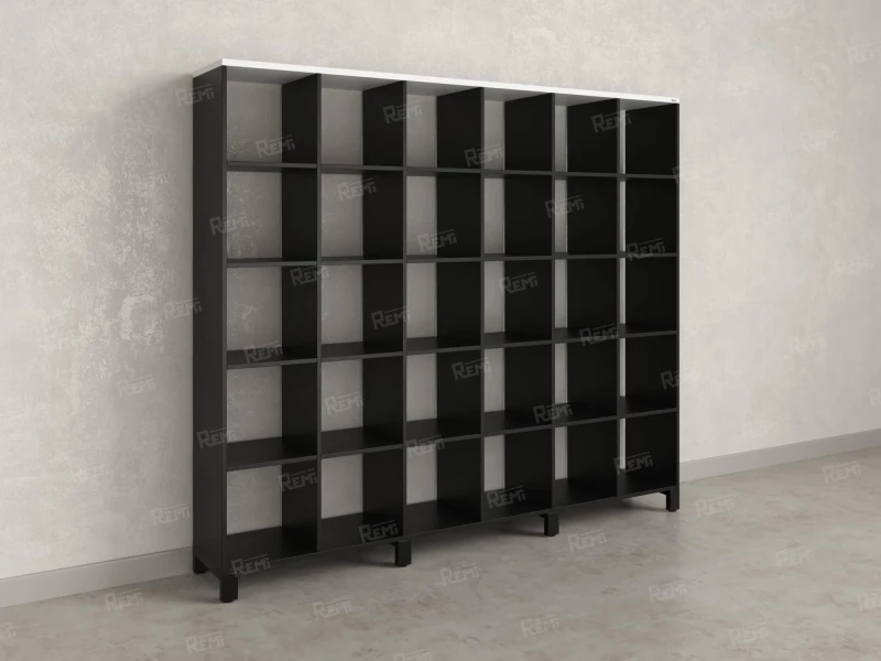 Стеллаж, 30 ячеек 2250х370х1980 RM143-225x37 Белый/Черный