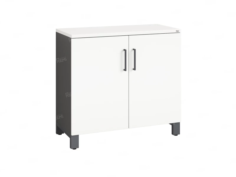 Шкаф низкий распашной, 2 уровня 900x600x850 RM147-90x60 Белый/Серый