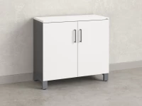 Шкаф низкий распашной, 2 уровня 900x600x850 RM147-90x60 Белый/Серый