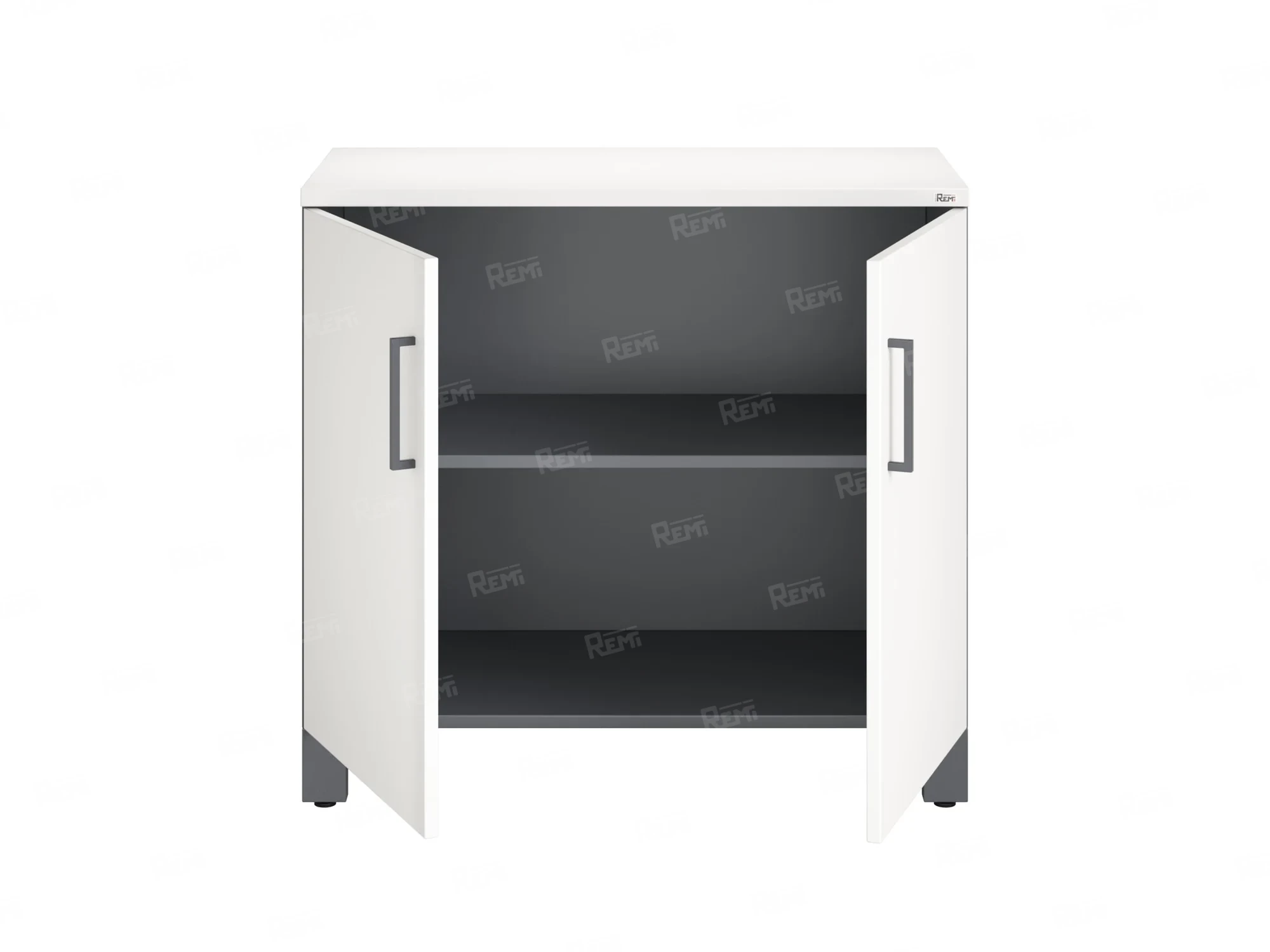 Шкаф низкий распашной, 2 уровня 900x600x850 RM147-90x60 Белый/Серый