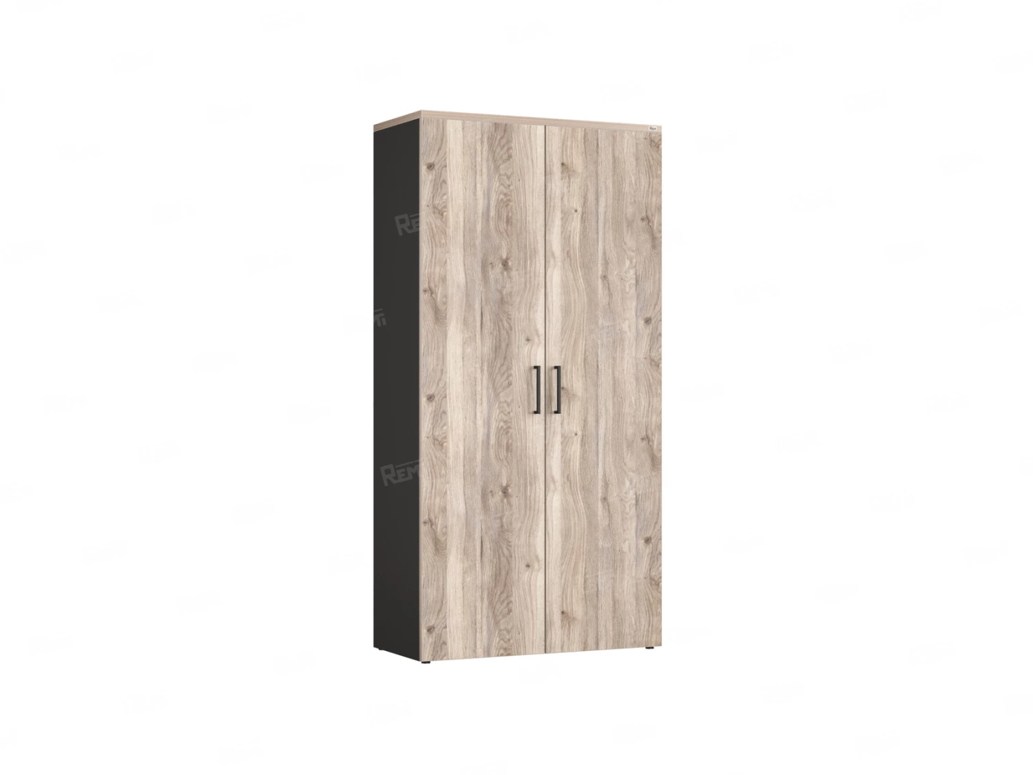 Шкаф распашной, регулируемые опоры, 5 уровней 900x420x1800 RM153-90x41 Дуб Маувелла/Черный