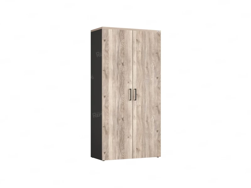 Шкаф распашной, регулируемые опоры, 5 уровней 900x420x1800 RM153-90x41 Дуб Маувелла/Черный