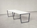 Cтол для переговоров, на V-обазном каркасе 2200x1000x750 RM082-220x100 Белый/Серый
