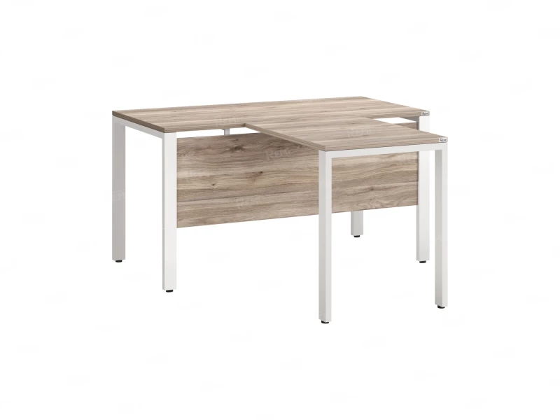 Стол с брифингом на П-образных опорах с экраном ЛДСП RM044-10x8 1000x1800x750 Дуб Маувелла/Белый