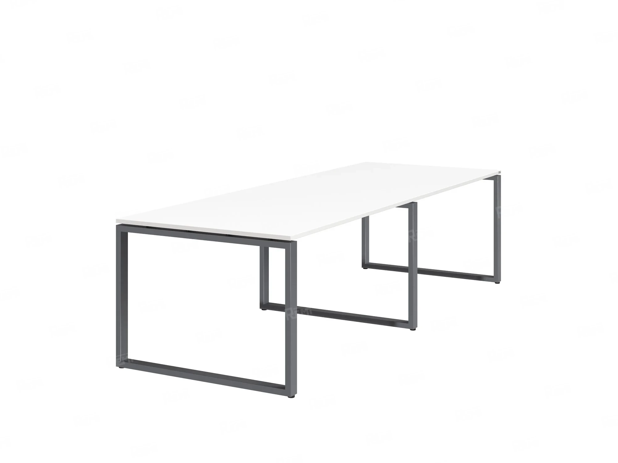 Cтол для переговоров, на О-обазном каркасе 2200x1600x750 RM081-220x160 Белый/Серый