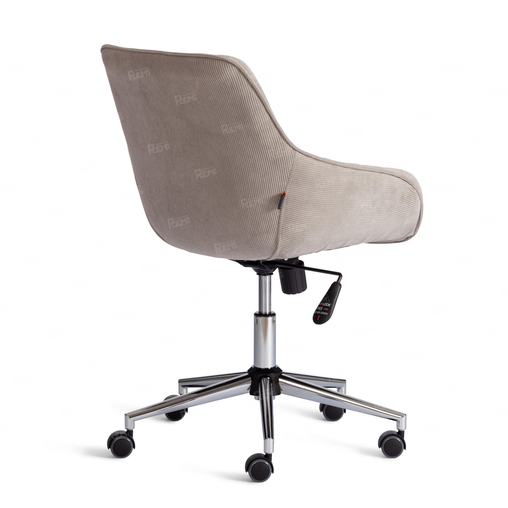 Кресло DUBLIN хром Бежевый/Бежевый, Вельвет (арт. 24323)