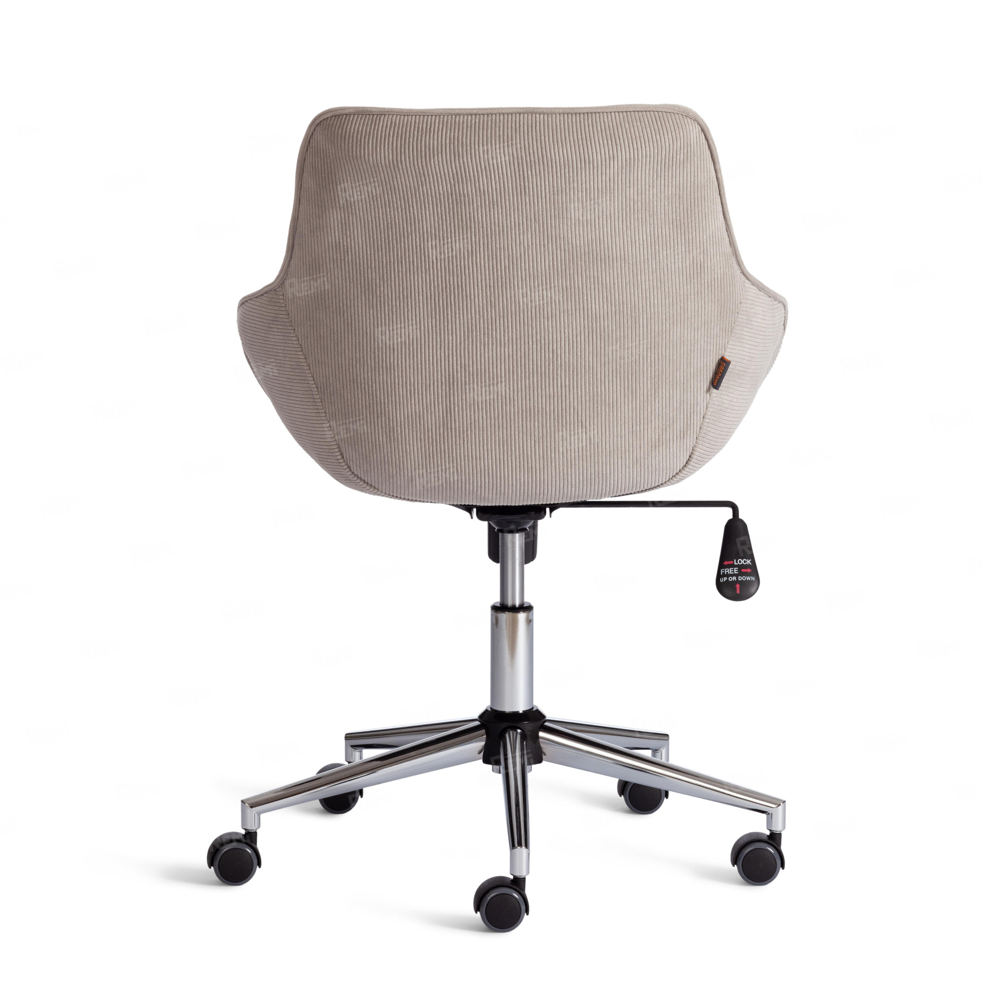 Кресло DUBLIN хром Бежевый/Бежевый, Вельвет (арт. 24323)