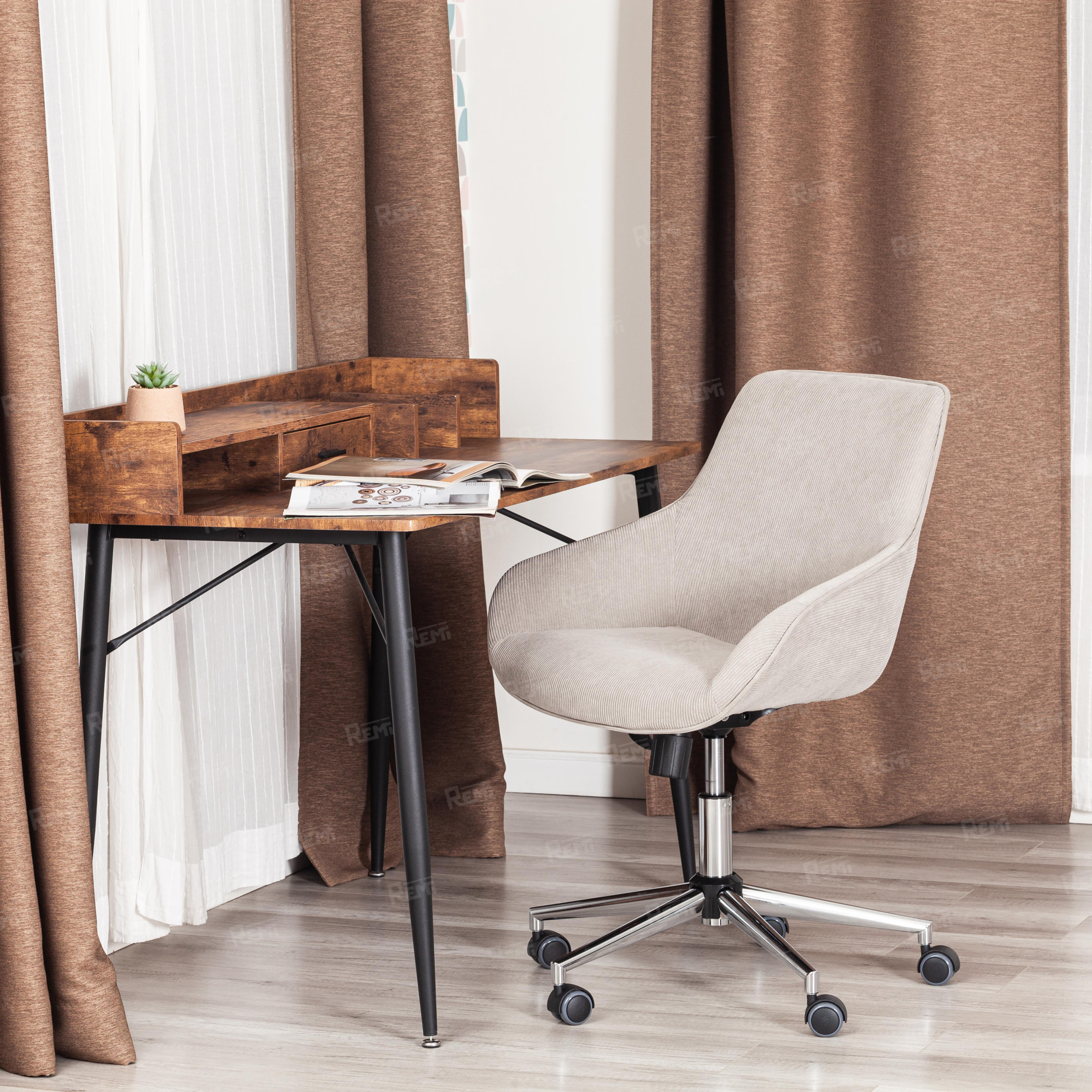 Кресло DUBLIN хром Бежевый/Бежевый, Вельвет (арт. 24323)