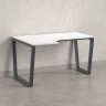 Стол угловой, U-опора, левый 1800x900/1200x750, RM051-18x9-12 Белый/Серый
