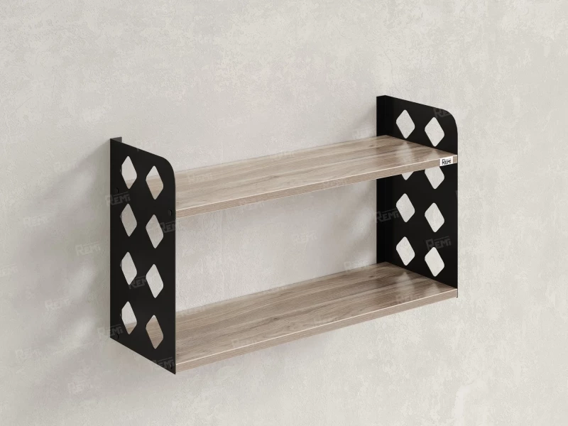 Полка настенная 900x300x500 RM192-90x30 Дуб Маувелла/Черный