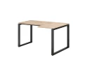 Стол угловой, О-опора, правый 1400x700/900x750, RM054-14x7-9 Дуб Маувелла/Черный