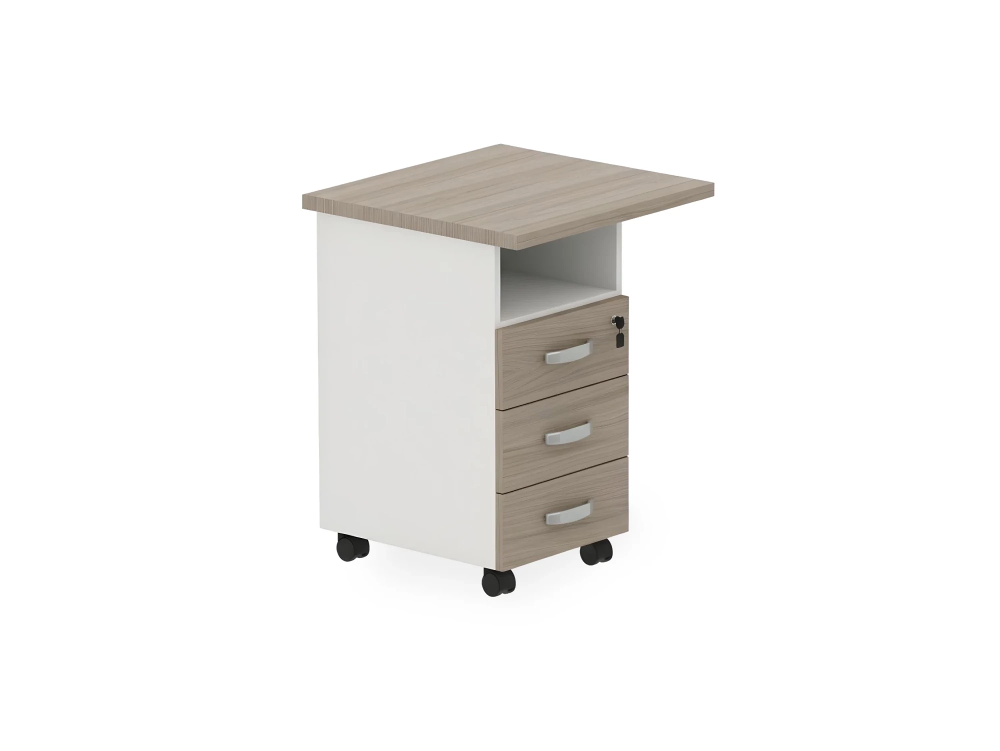 BRL RB092-45х58L Тумба приставная левая 650х580х740 Шорвуд/Белый