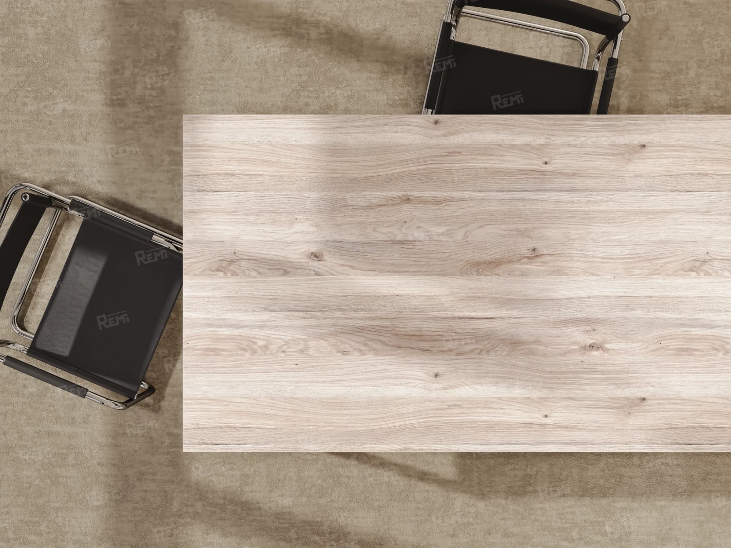 Бенч-система, 2 рабочих места, 5 ЛДСП экранов 1200x1200x750 RM165-4-12x12 Дуб Маувелла/Черный