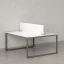 Бенч-система, 2 рабочих места, с одним экраном ЛДСП 1400x1400x750 RM169-2-14x14 Белый/Серый