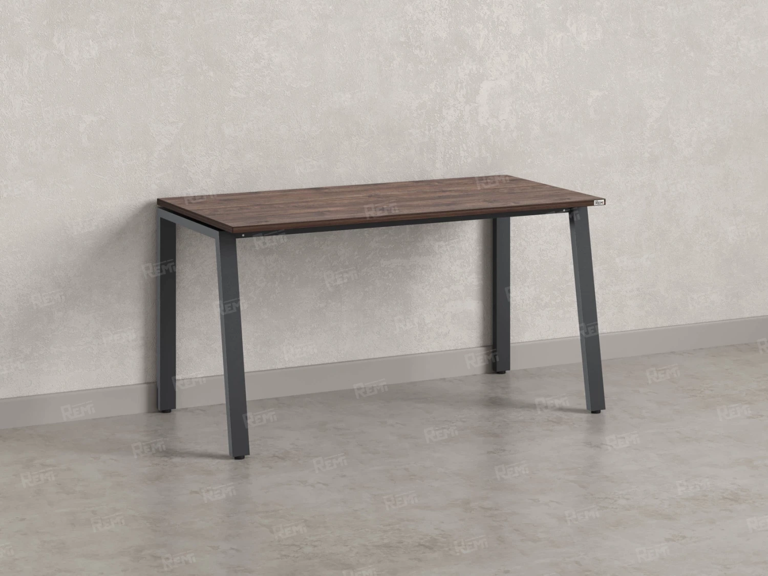 Стол прямой на Л-образных опорах 1000x800x750 RM004-10x8 Дуб Апрельский шоколад/Серый