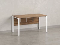 Стол прямой на П-образных опорах, экран ЛДСП 1800x600x750 RM005-18x6 Дуб Юстус/Белый