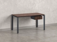 Стол прямой с подвесной тумбой, П-опора 2000x800x750 RM038-20x8 Дуб Апрельский шоколад/Серый