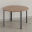 Круглый стол на П-образных опорах 1200x1200x750 RM186-12x12 Дуб Юстус/Серый