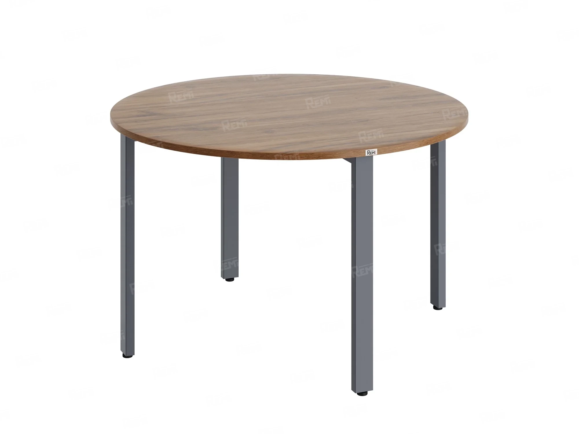 Круглый стол на П-образных опорах 1200x1200x750 RM186-12x12 Дуб Юстус/Серый