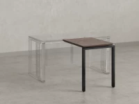 Брифинг прямой, с парящей столешнецей, на П-образном каркасе 1100x600x750 RM070-11x6 Дуб Апрельский шоколад/Черный