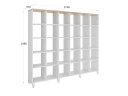 Стеллаж, 30 ячеек 2250х370х1980 RM143-225x37 Вяз Швейцарский светлый/Белый
