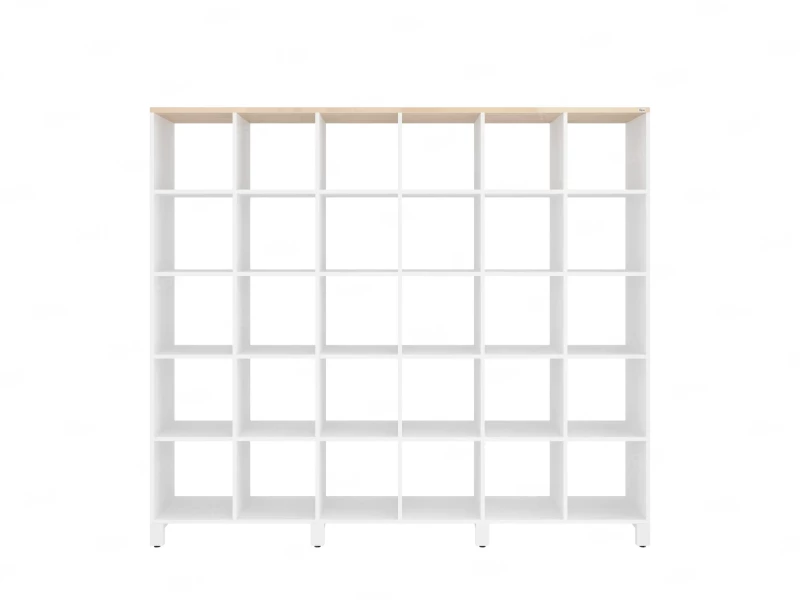 Стеллаж, 30 ячеек 2250х370х1980 RM143-225x37 Вяз Швейцарский светлый/Белый