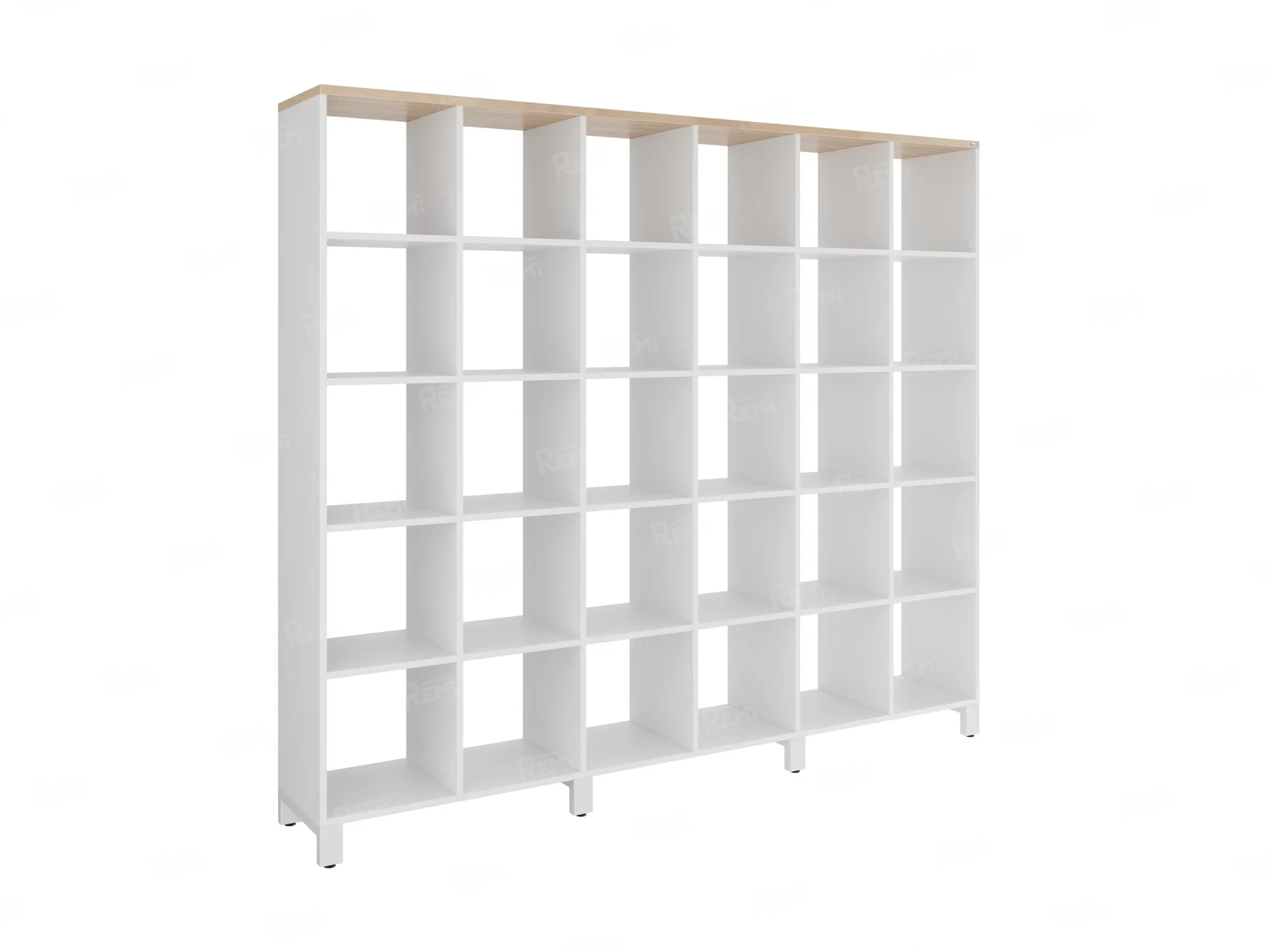 Стеллаж, 30 ячеек 2250х370х1980 RM143-225x37 Вяз Швейцарский светлый/Белый