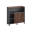 Низкий шкаф-купе, 2 полки с надстройкой 1200x420x1200 RM126-120x42 Дуб Апрельский шоколад/Серый