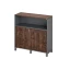 Низкий шкаф-купе, 2 полки с надстройкой 1200x420x1200 RM126-120x42 Дуб Апрельский шоколад/Серый
